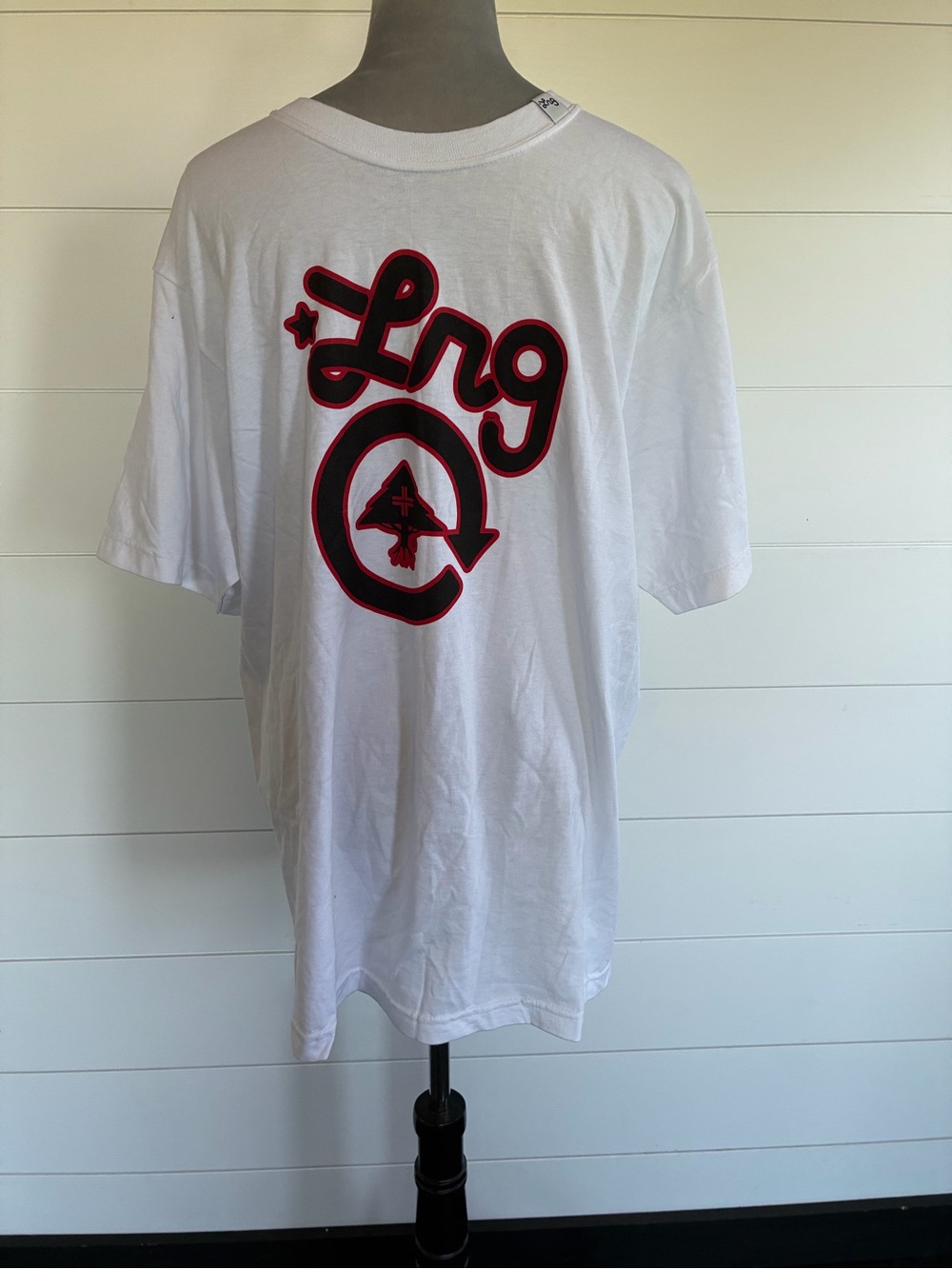 Vintage LRG Shirt Mens White Short Sleeve Crewneck Big Logo Cotton Size XL/0209